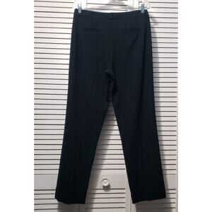 Emanuel Ungaro 100% Wool Dress Pants Women's Size 8 Black Straight Leg Trouser